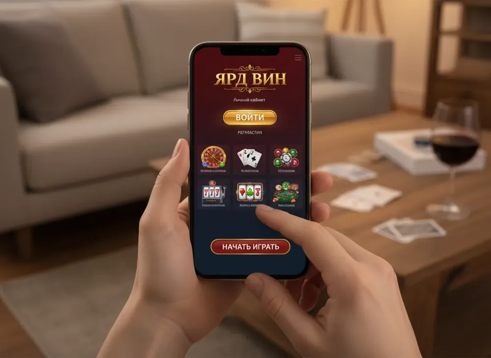 Ярд вин войти в личный кабинет и начать играть